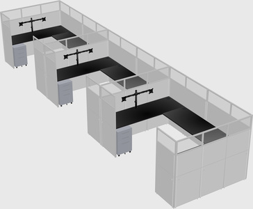 U-shaped cubicle