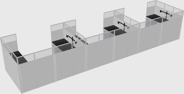 U-shaped cubicle