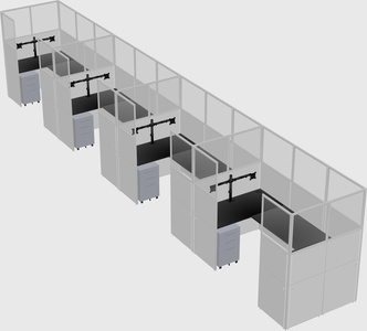 U-shaped cubicle