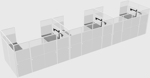 U-shaped cubicle