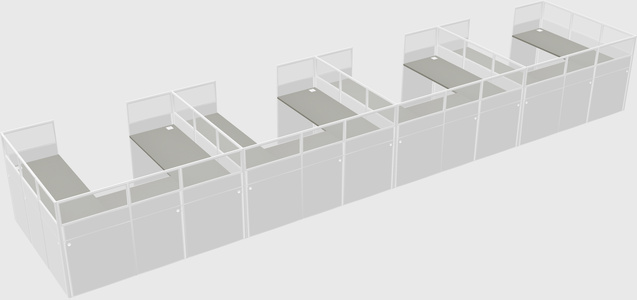 Cabine en u