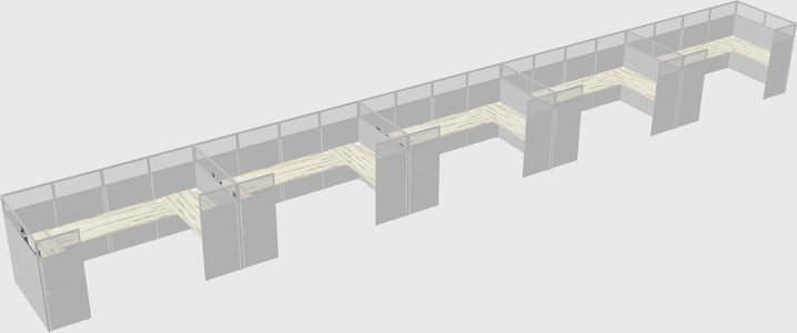 U-shaped cubicle