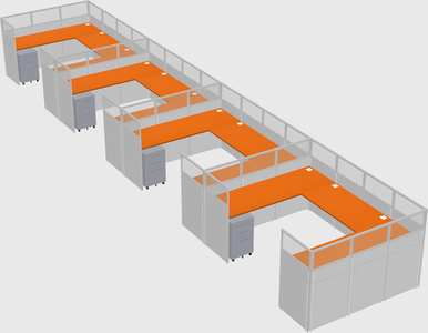 Cabine en u