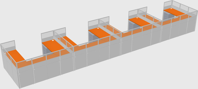 Cabine en u