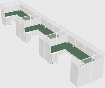 U-shaped cubicle