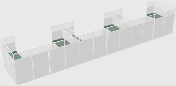 U-shaped cubicle