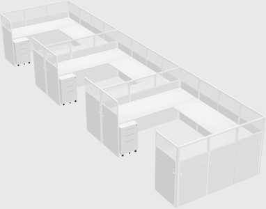 U-shaped cubicle