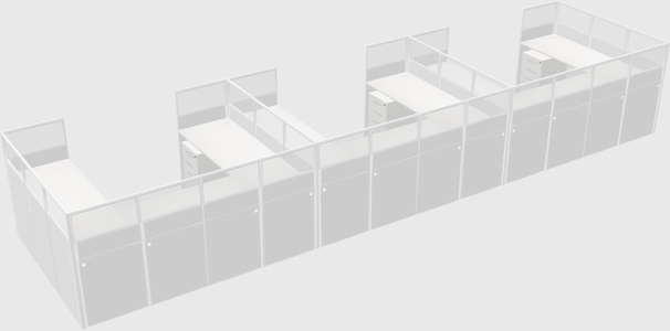 U-shaped cubicle