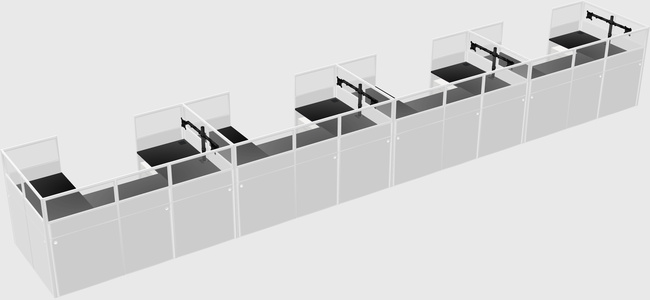 U-shaped cubicle