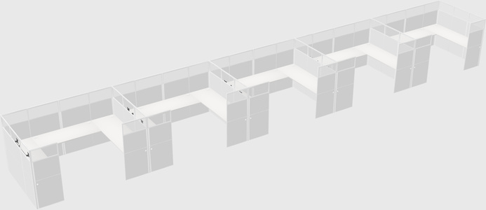 U-shaped cubicle