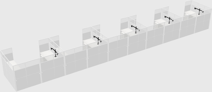 U-shaped cubicle