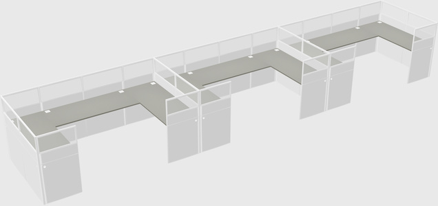 U-shaped cubicle