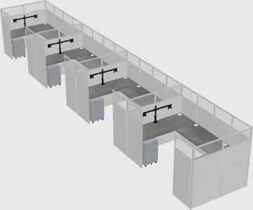 U-shaped cubicle