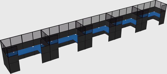 U-shaped cubicle
