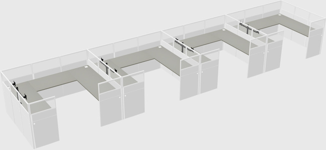 U-shaped cubicle