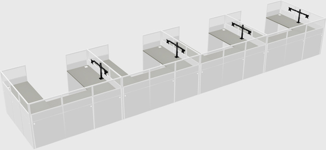 U-shaped cubicle
