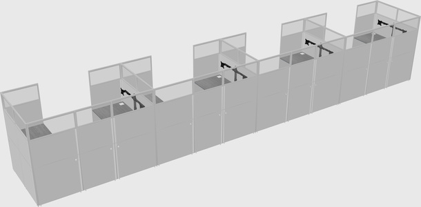 U-shaped cubicle