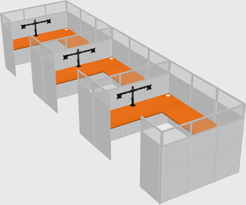 U-shaped cubicle