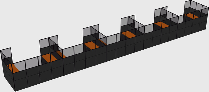 U-shaped cubicle