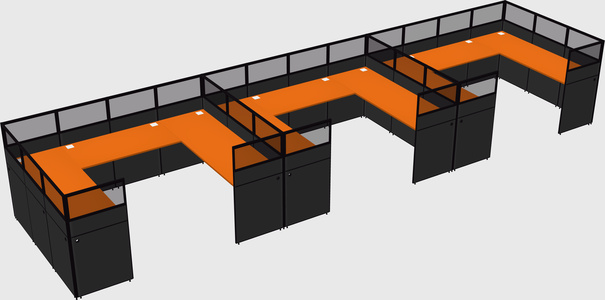 U-shaped cubicle