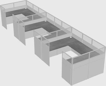 U-shaped cubicle