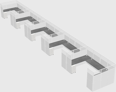 U-shaped cubicle