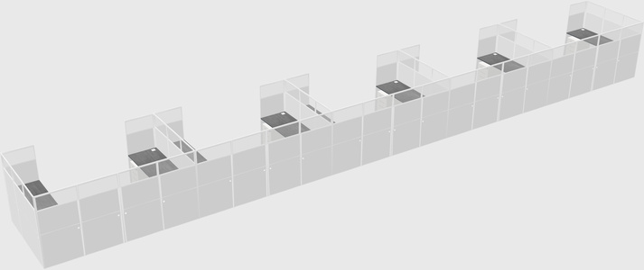 U-shaped cubicle
