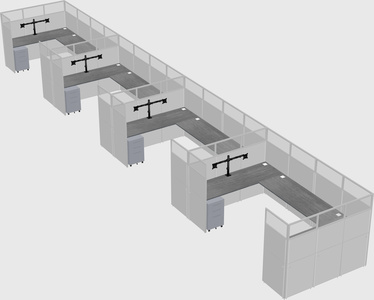 U-shaped cubicle