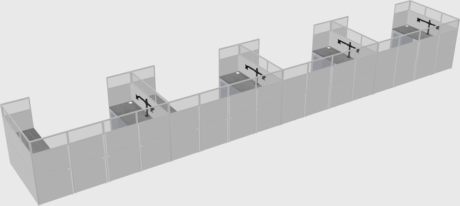 U-shaped cubicle