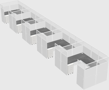 U-shaped cubicle