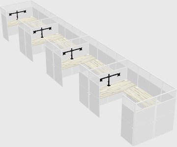 U-shaped cubicle
