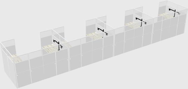 U-shaped cubicle