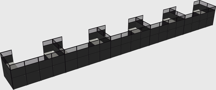 U-shaped cubicle