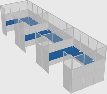 U-shaped cubicle