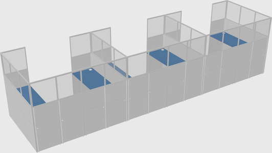 U-shaped cubicle