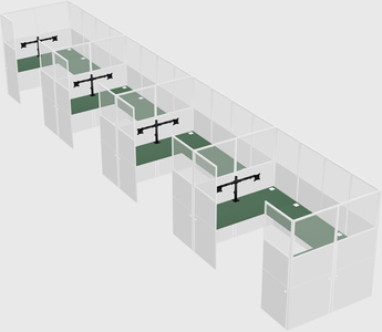 U-shaped cubicle