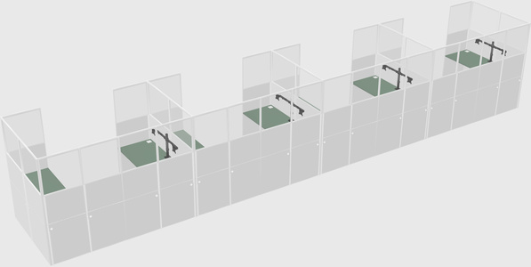 U-shaped cubicle