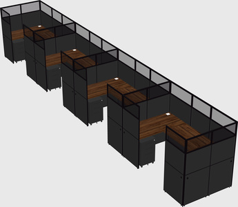 U-shaped cubicle