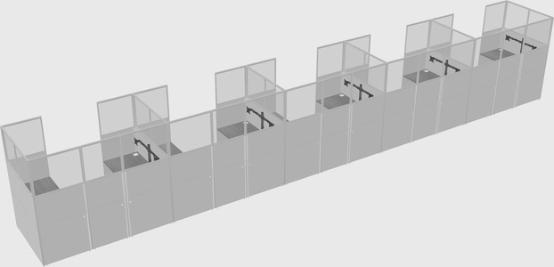 U-shaped cubicle