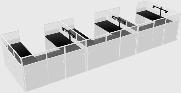 U-shaped cubicle