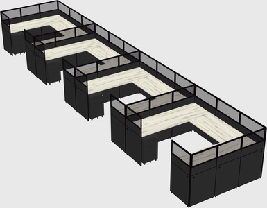 U-shaped cubicle