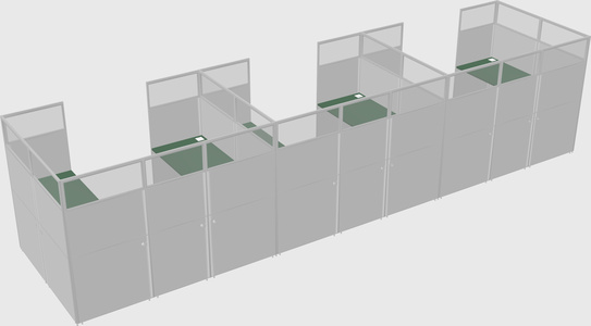 U-shaped cubicle
