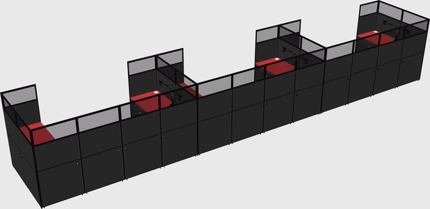 U-shaped cubicle