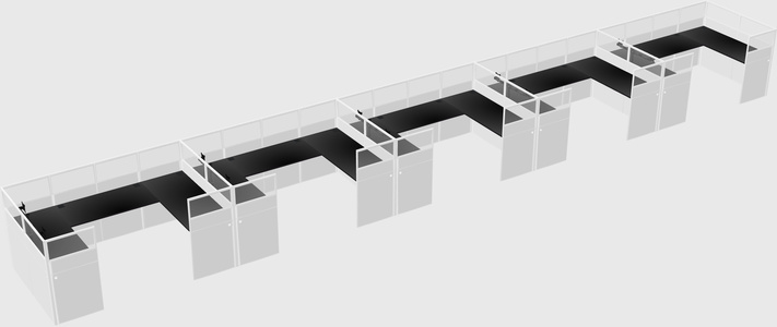 U-shaped cubicle