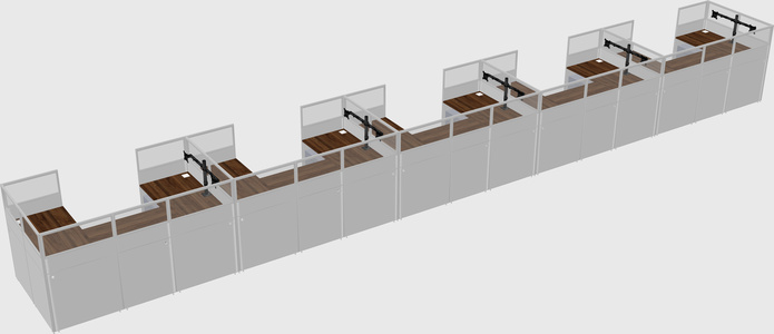 U-shaped cubicle