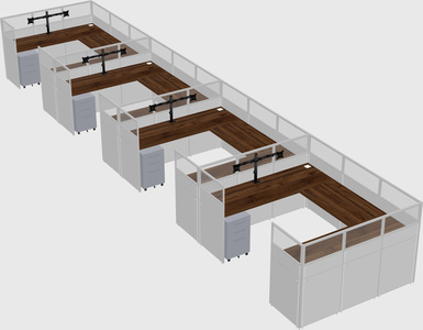 U-shaped cubicle