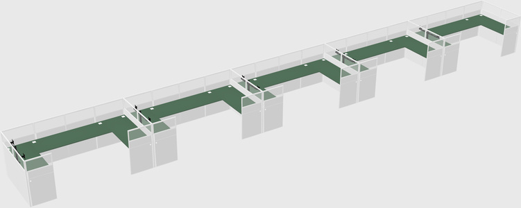 U-shaped cubicle