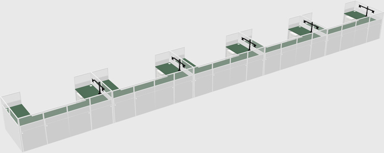 U-shaped cubicle