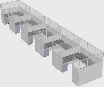 U-shaped cubicle