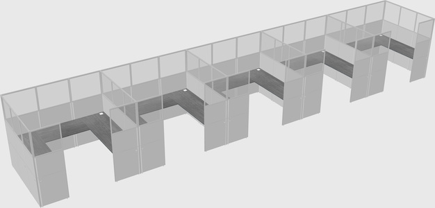 U-shaped cubicle